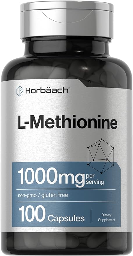 Horbäach L-metionina 1000mg Sin OMG, sin gluten 100 cápsulas