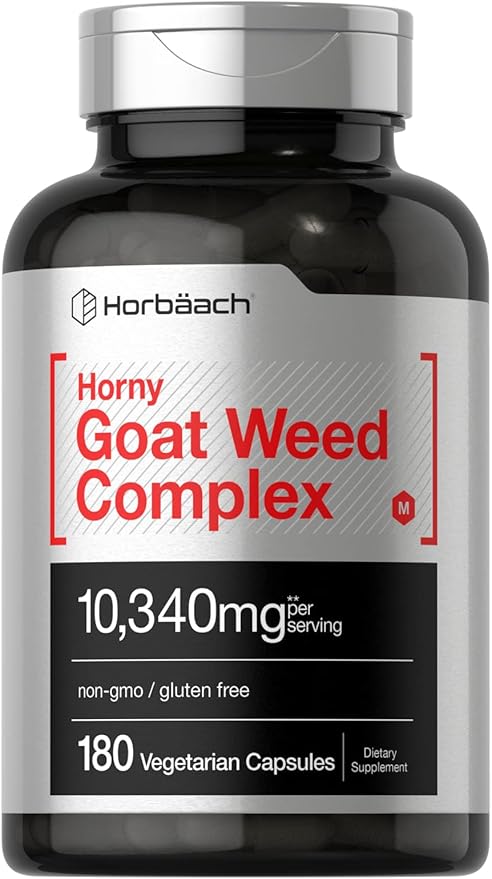 Horbäach Horny Goat Weed Complex 10,340 mg 180 Cápsulas  sin OMG y sin gluten