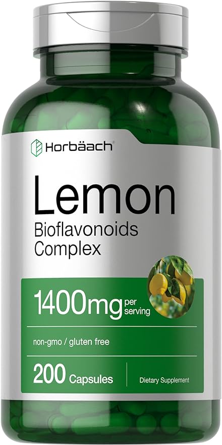 Horbäach Limón Bioflavonoides Complejo 1400 mg 200 Cápsulas sin OMG, sin gluten