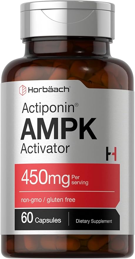 Horbäach AMPK Activador Metabólico 450 mg 60 Cápsulas Sin OGM,Sin Gluten