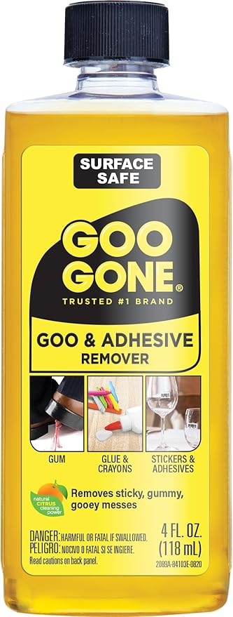 Goo Gone 8 oz. Elimina las pegatinas, grasa, goma, alquitrán, ceras y cinta