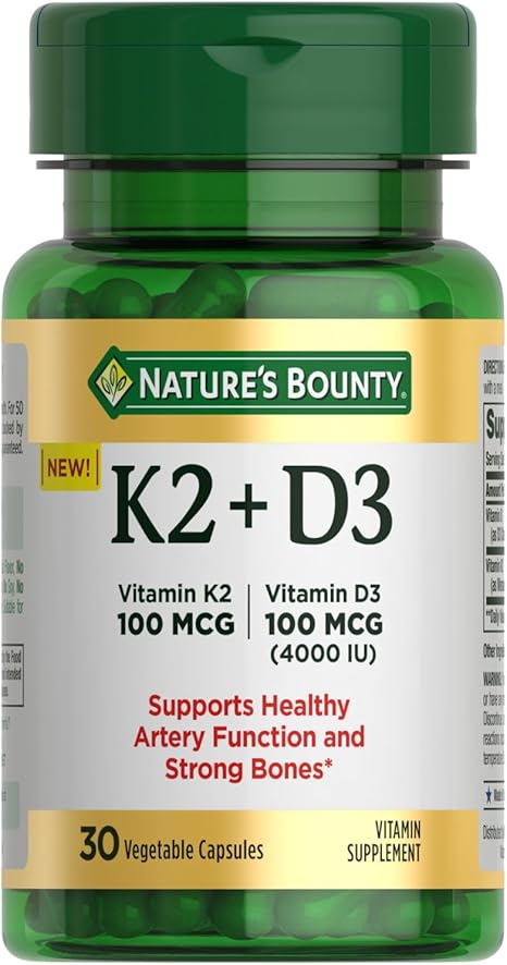 Nature's Bounty K2 + D3, 30 cápsulas