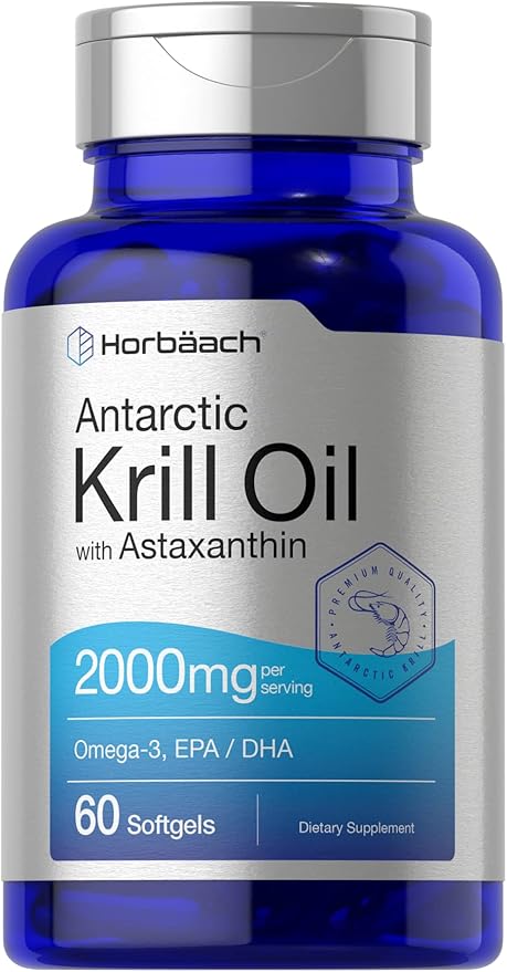Horbäach Aceite de krill antártico de 2000 mg  60 cápsulas