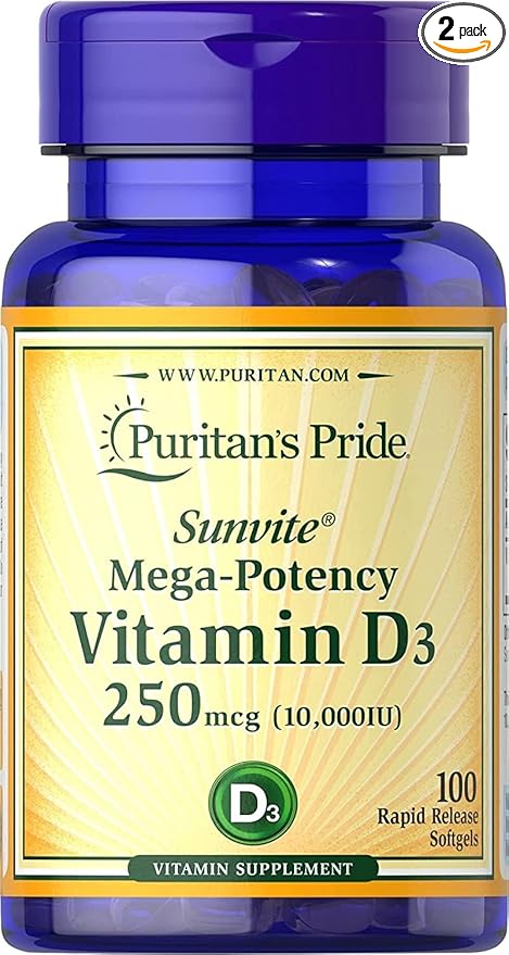 Puritan's Pride Vitamina D3 10,000 UI 100 capsulas