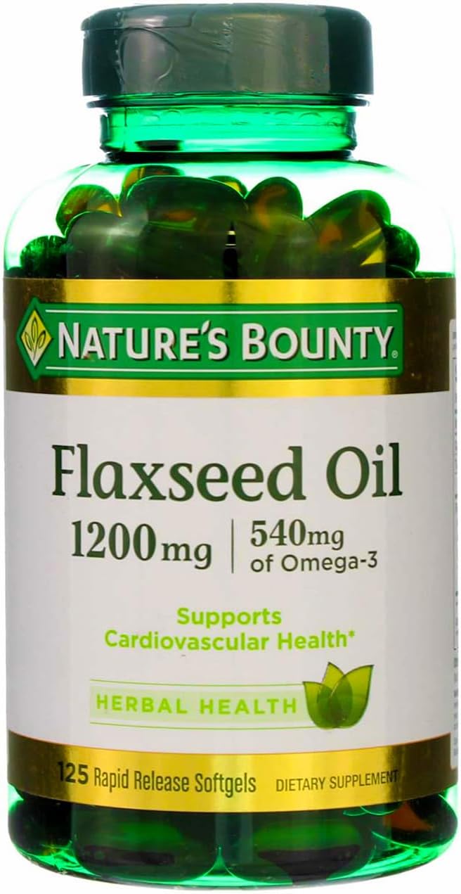 Nature's Bounty Flaxseed Oil 1200mg 125 Softgels