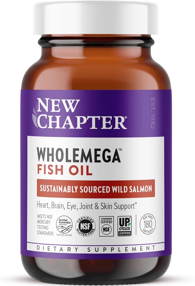New Chapter Wholemega Fish Oil, 180 capsulas blandas