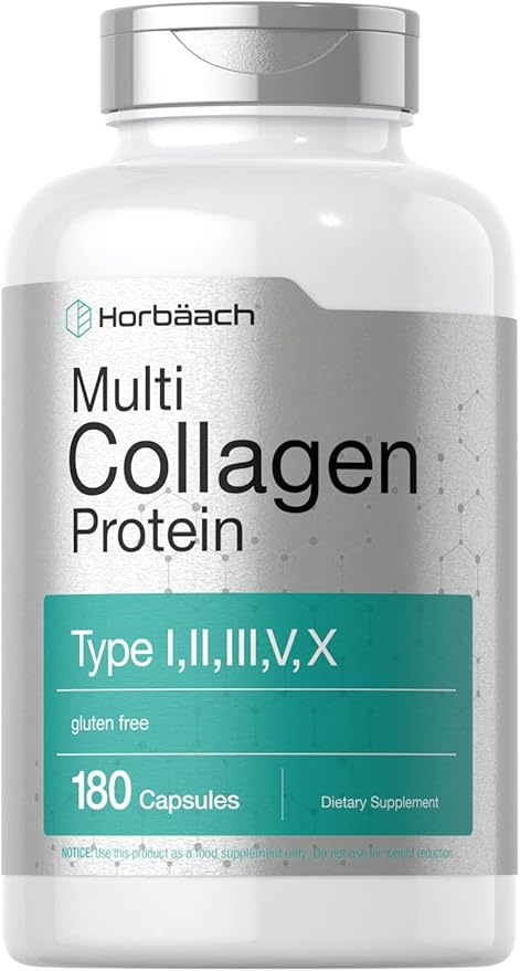 Horbäach Proteína de colágeno múltiple 2000 mg 180 cápsulas
