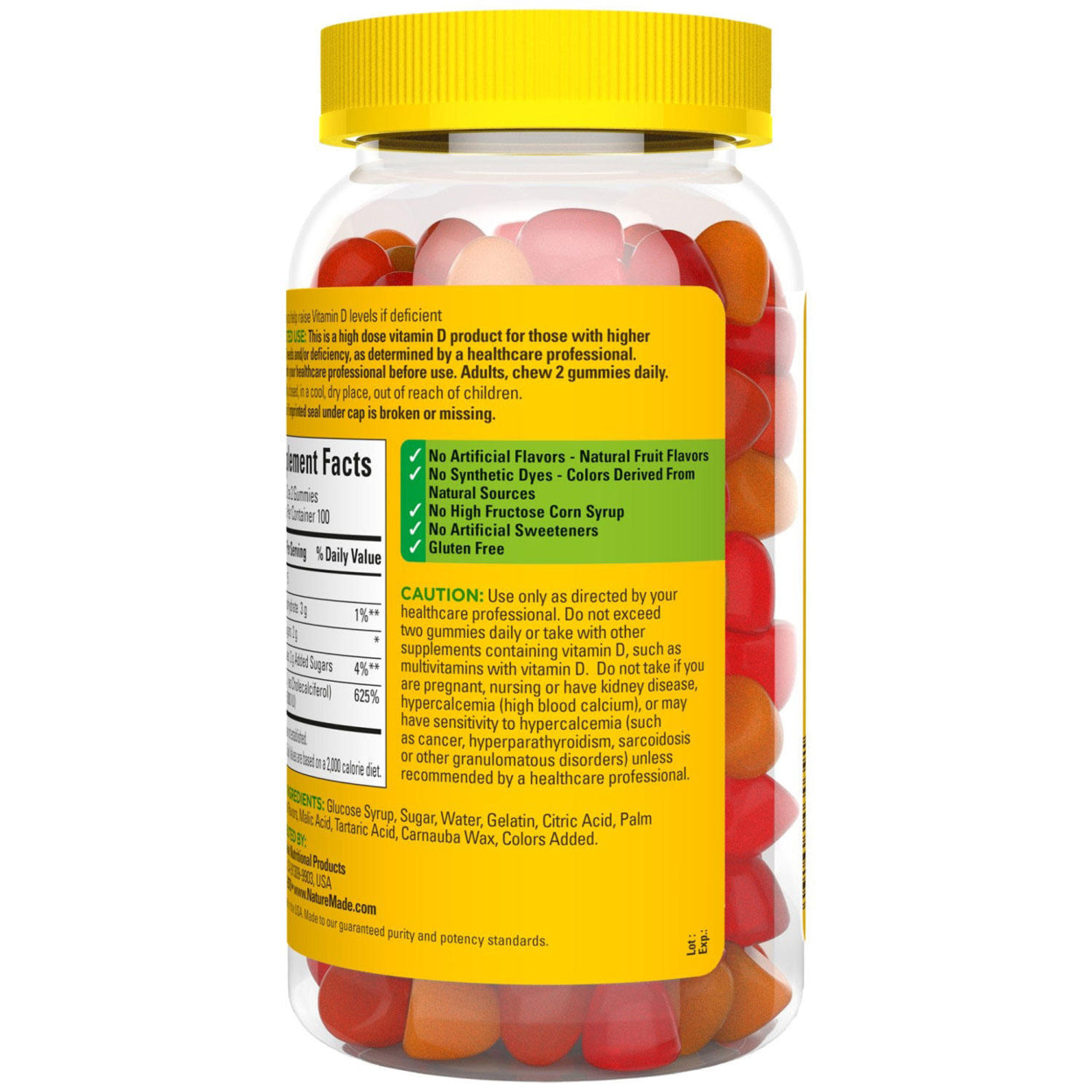 Nature Made Vitamina D3 Extra Fuerte 5000 IU (125 mcg) 200 gomitas