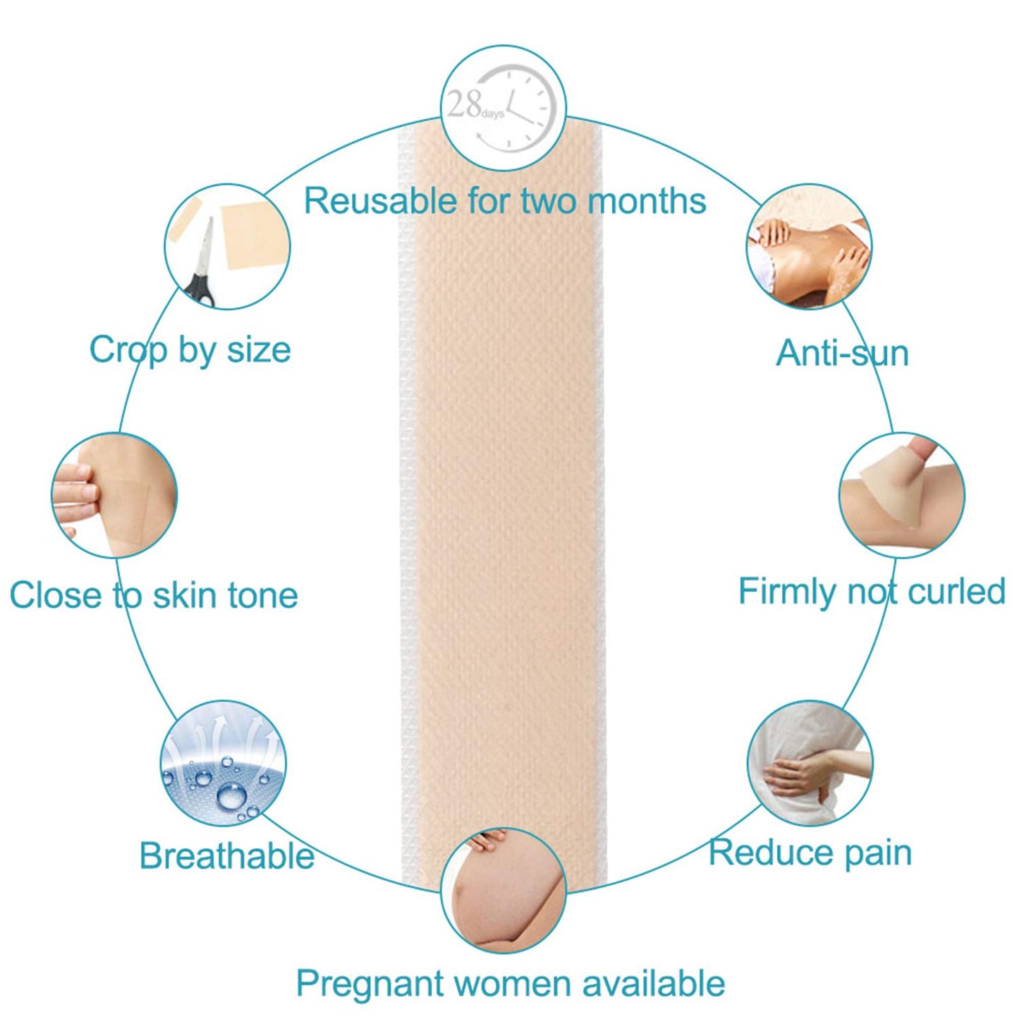 Aliver Hojas de Silicona Impermeables para Cicatrices 4 Uds