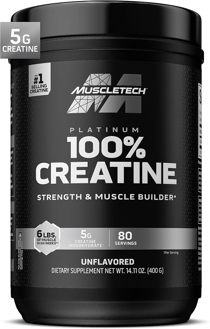 MuscleTech Platinum Monohidrato de creatina en polvo 400 g