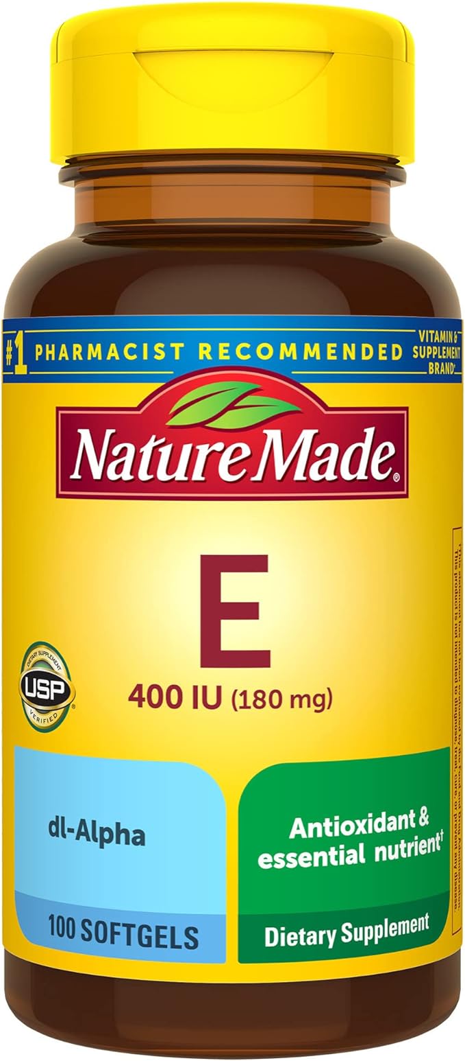 Nature Made Vitamina E 180 mg (400 UI) dl-alfa, 100 cápsulas blandas