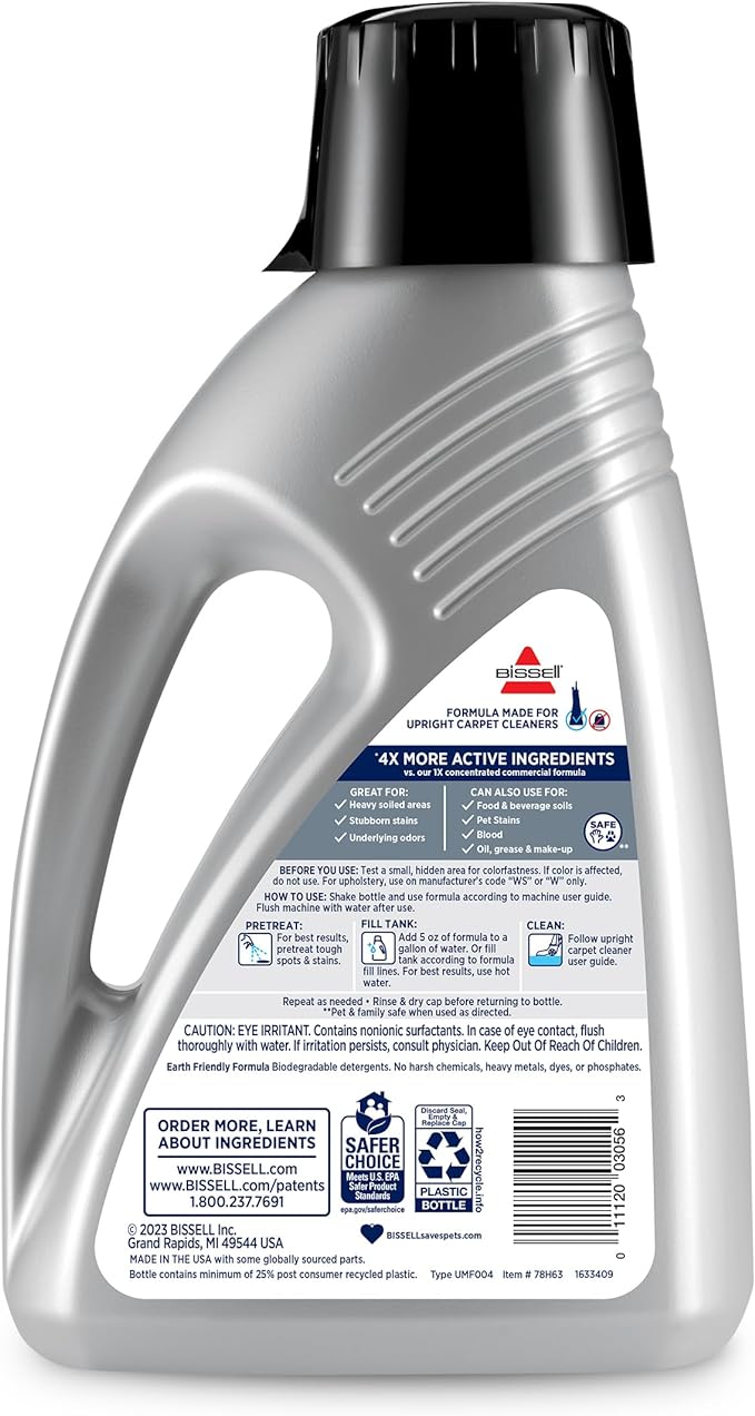 Bissell Pro 4x Limpieza profunda Alfombra Concentrada Champú, 48 onzas