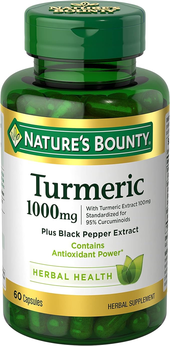 Nature's Bounty Turmeric 1000mg, 60 Capsules