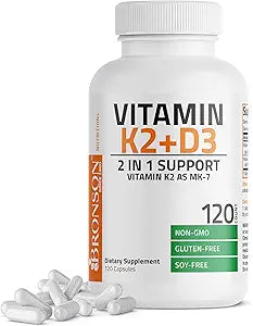 Bronson Vitamina K2 + D3 120 capuslas