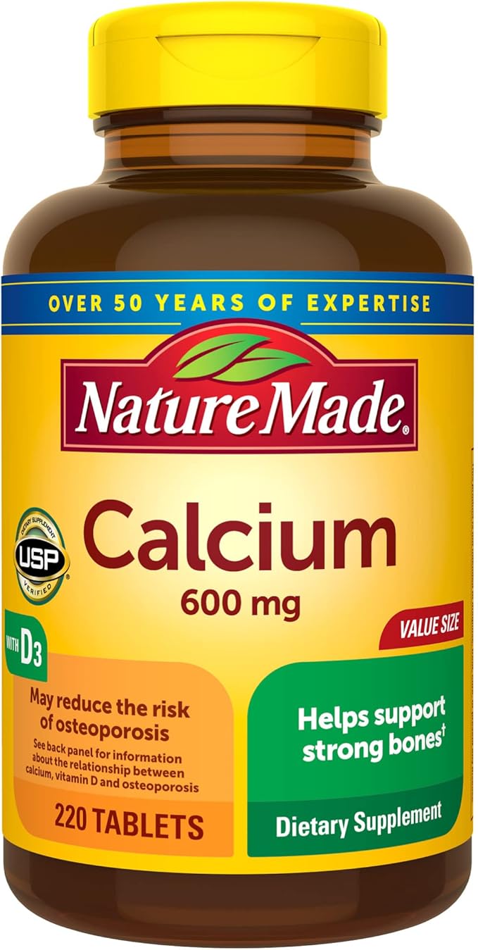 Nature Made Calcio 600 mg con D3  220 tabletas