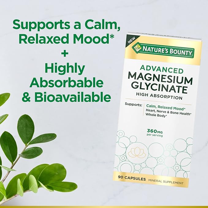 Nature's Bounty advance Glicinato de magnesio de 90 cápsulas