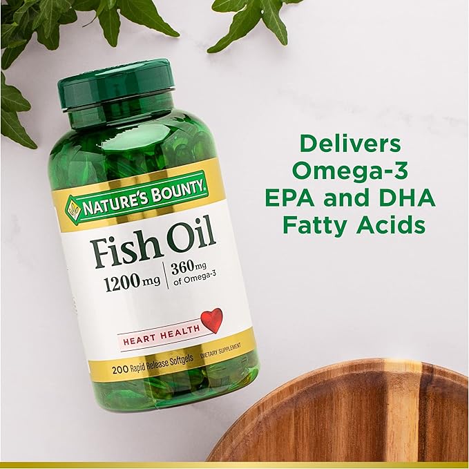 Nature's Bounty Fish Oil 1200 mg, 360 mcg 200 Softgels