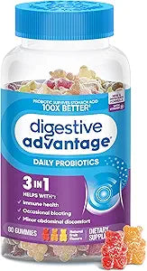 Digestive Advantage Daily Probiotic 3 en 1 80 gomitas
