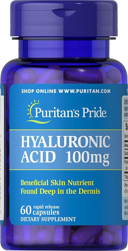 Puritan's Pride ácido hialurónico 100 mg 60 cápsulas