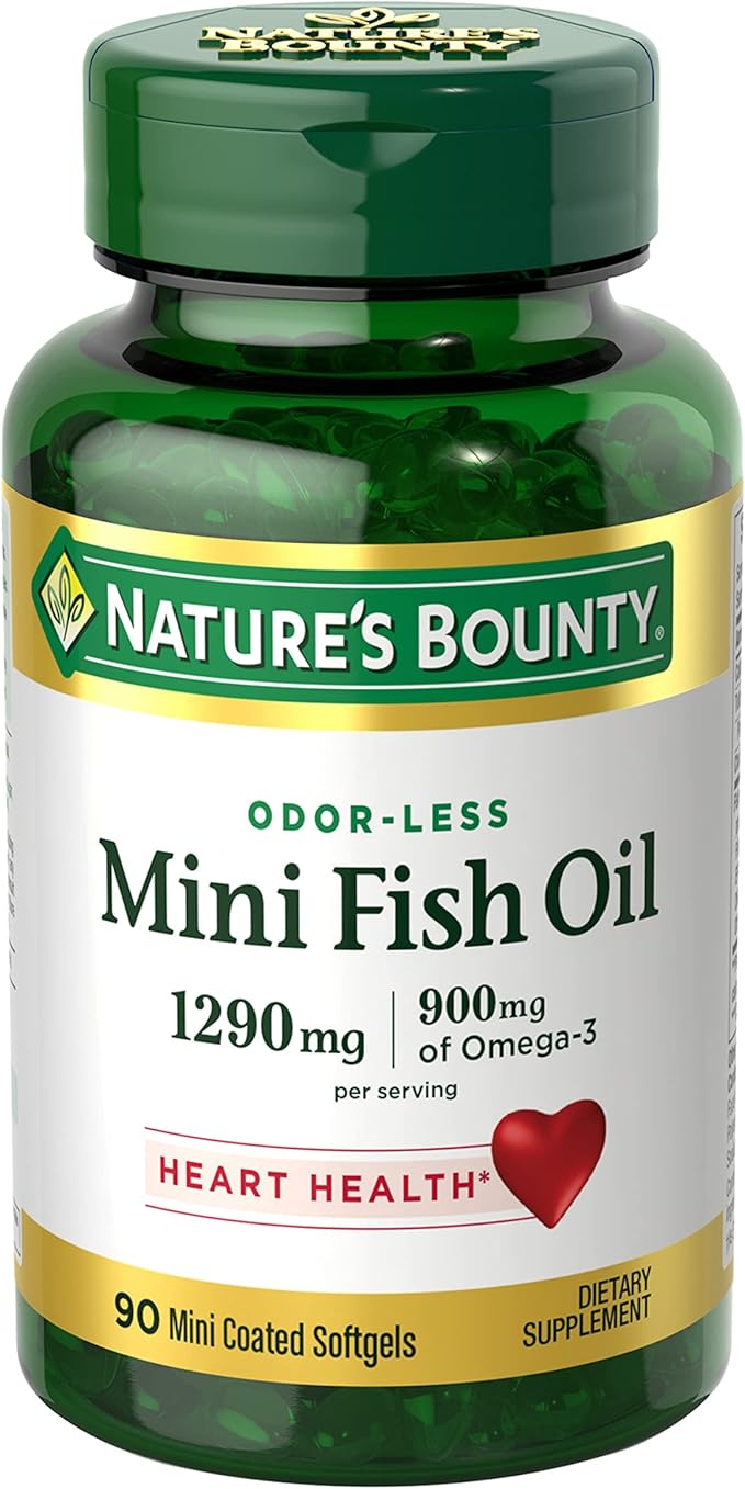 Nature's Bounty Mini Fish oil 1290 mg, Omega-3 900mg 90 cápsulas blandas