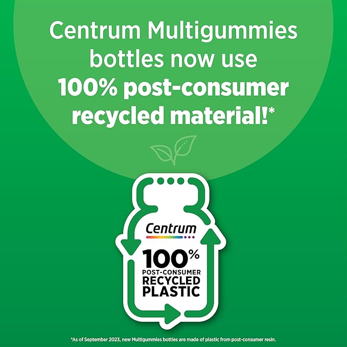 Centrum Dual Action MultiGummies Multi+ Beauty sabores de cereza, baya/naranja, 100 unidades