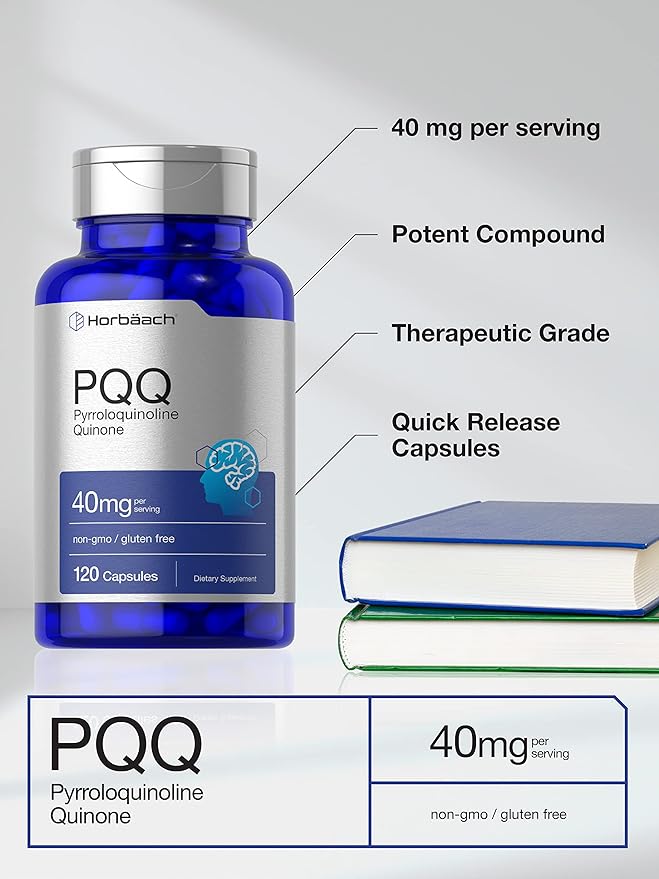 Horbäach PQQ de 40 mg 120 cápsulas  sin OMG y sin gluten