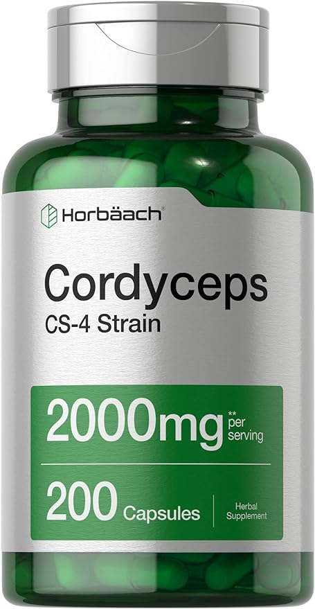 Horbäach Cordyceps hongos 2000 mg 200 unidades