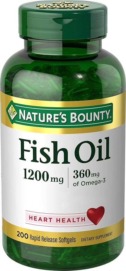 Nature's Bounty Fish Oil 1200 mg, 360 mcg 200 Softgels