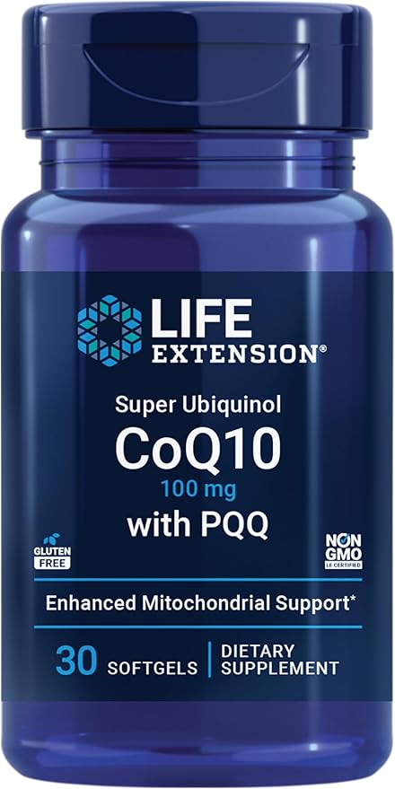 Life Extension Super Ubiquinol CoQ10 100mg  con PQQ 30 softgels