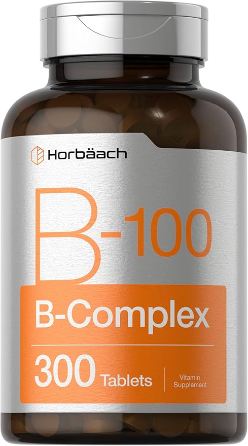 Horbaach Complejo de vitamina B-100 300 tabletas vegetarianas