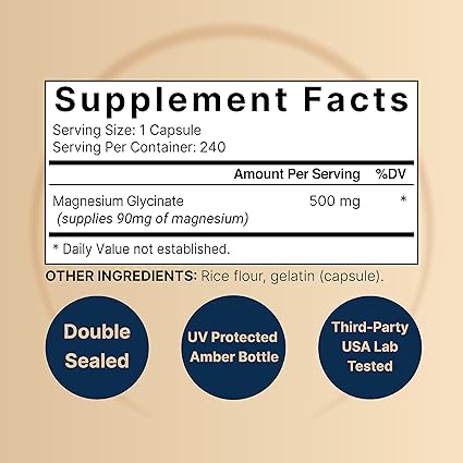 NatureBell glicinato de magnesio 500 mg 240 unidades