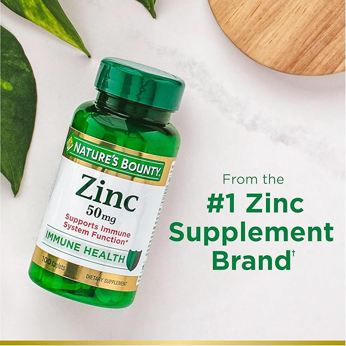 Nature's Bounty Zinc 50 mg, 100 Tabletas