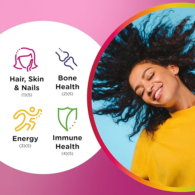 Centrum Dual Action MultiGummies Multi+ Beauty sabores de cereza, baya/naranja, 100 unidades