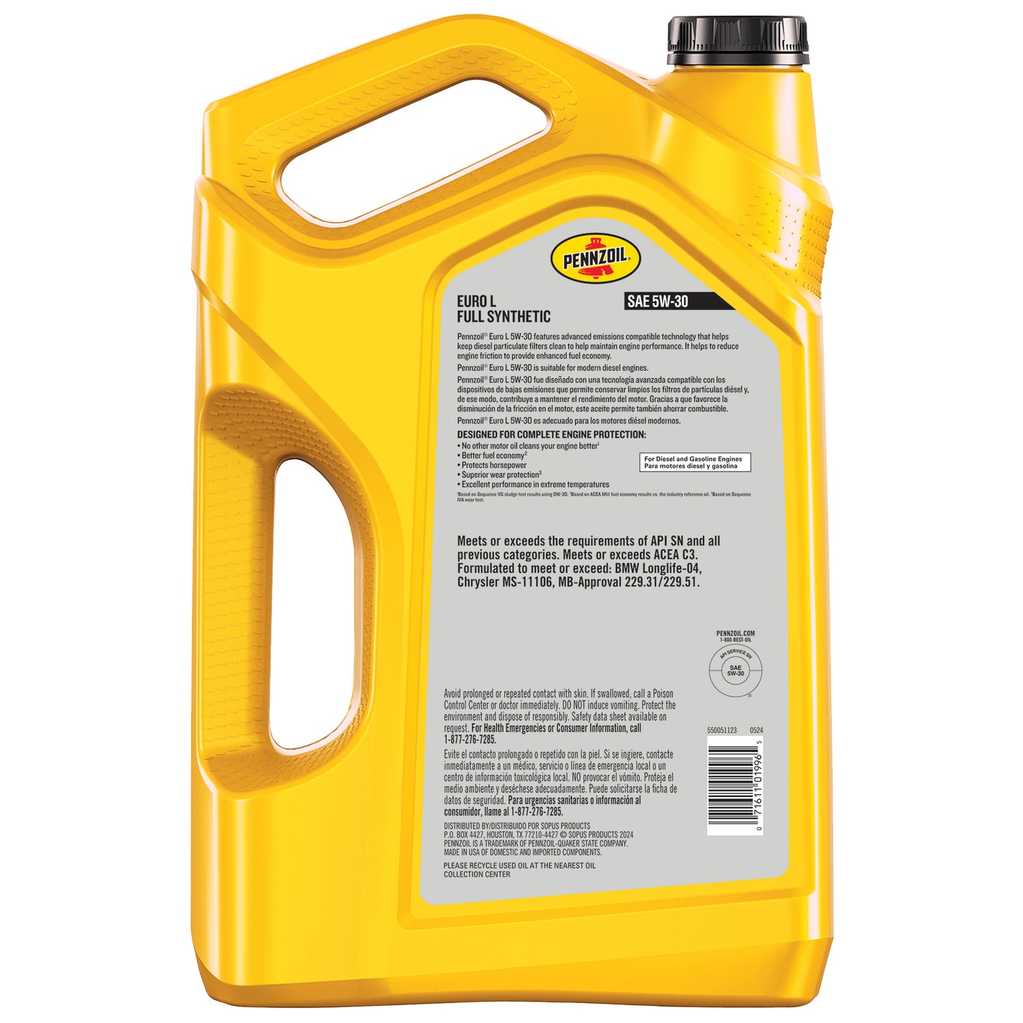 Pennzoil Platinum Euro L Sintético 5W-30