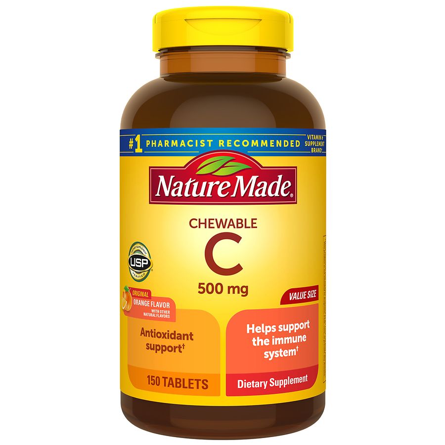 Nature made Chewable Vitamin C 500 mg 150 Tabletas