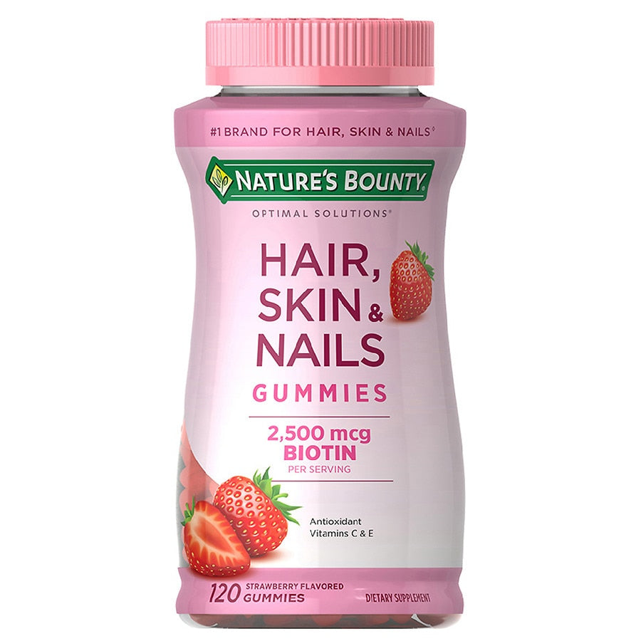 Nature's Bounty Hair, Skin & Nails Strawberry 120 Gummies