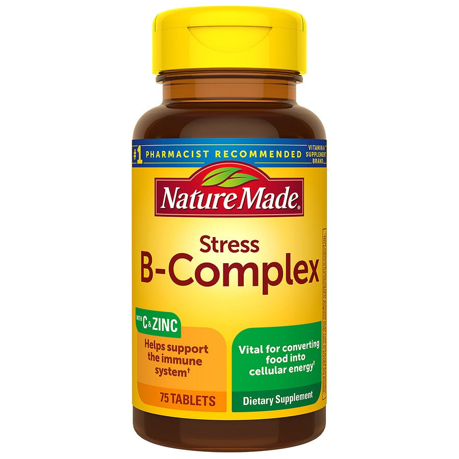 Nature made Stress Complejo B con Vitamina C y Zinc 75 Tablets
