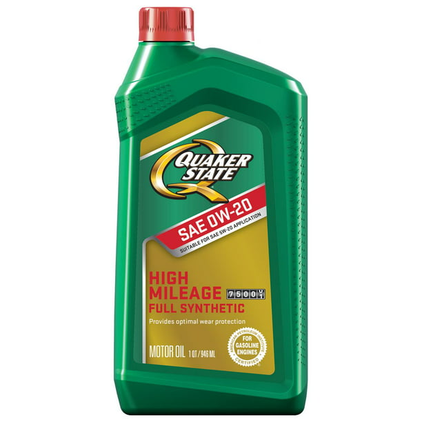 Aceite Quaker State 0W-20 Alto Kilometraje 100% Sintético
