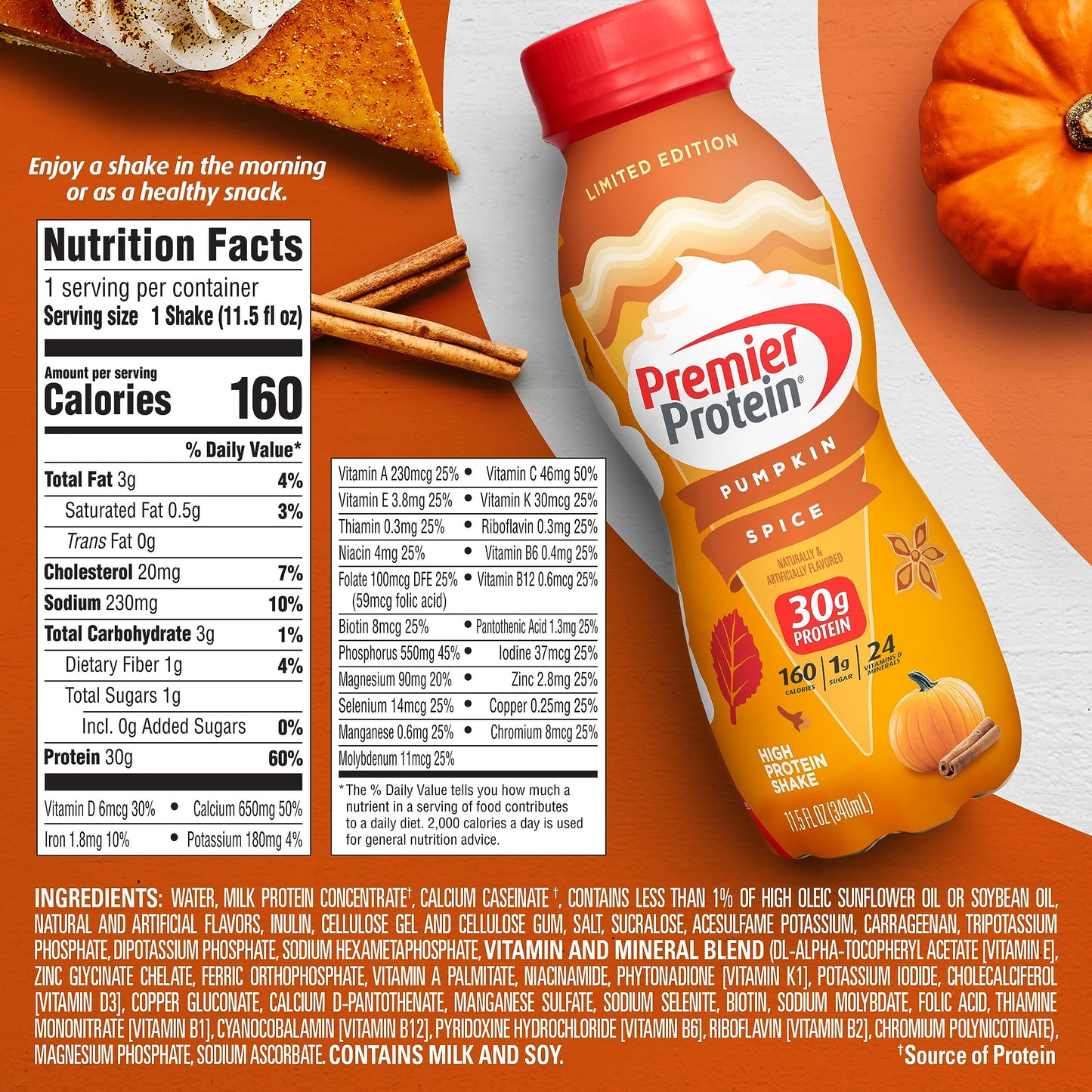 Premier Protein Pumpkin Spice 30g 12 pack