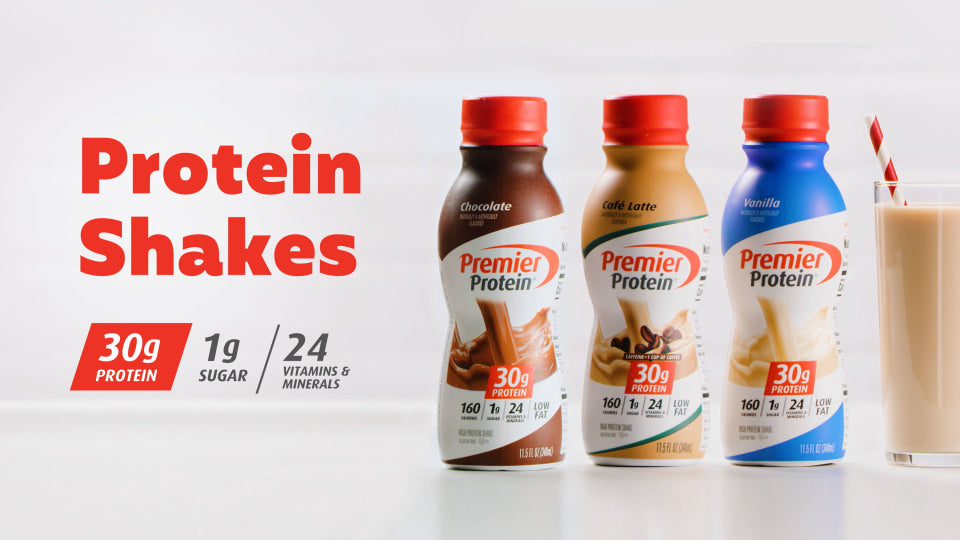 Premier Proteína Café latte, 30 G de Proteína, 11 fl oz, 4 Unidades