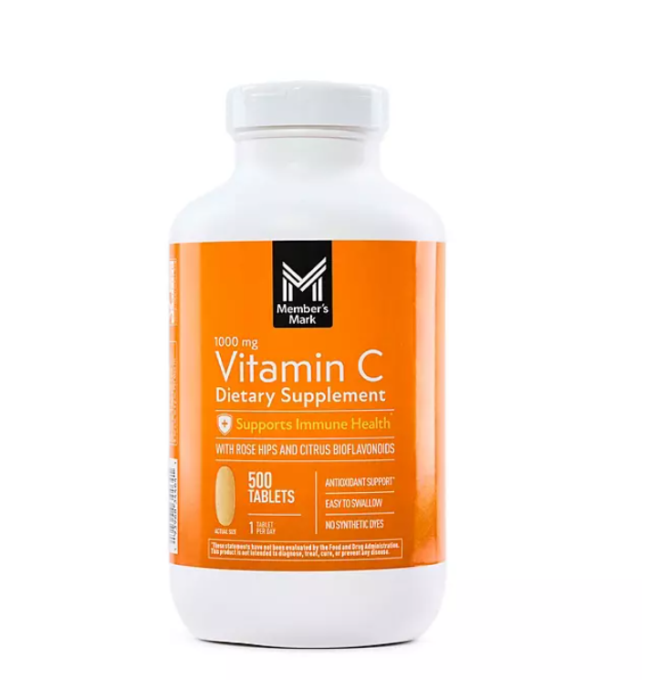 Member´s Mark Vitamina C 1000 Mg Con 500 Tabletas Sabor Sin Sabor