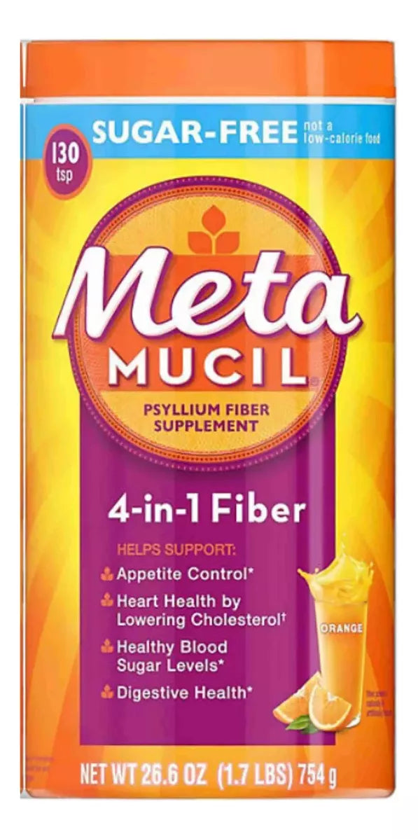 Metamucil Sin Azucar 4 En 1, 754 Gramos 130 Dosis 2 pack