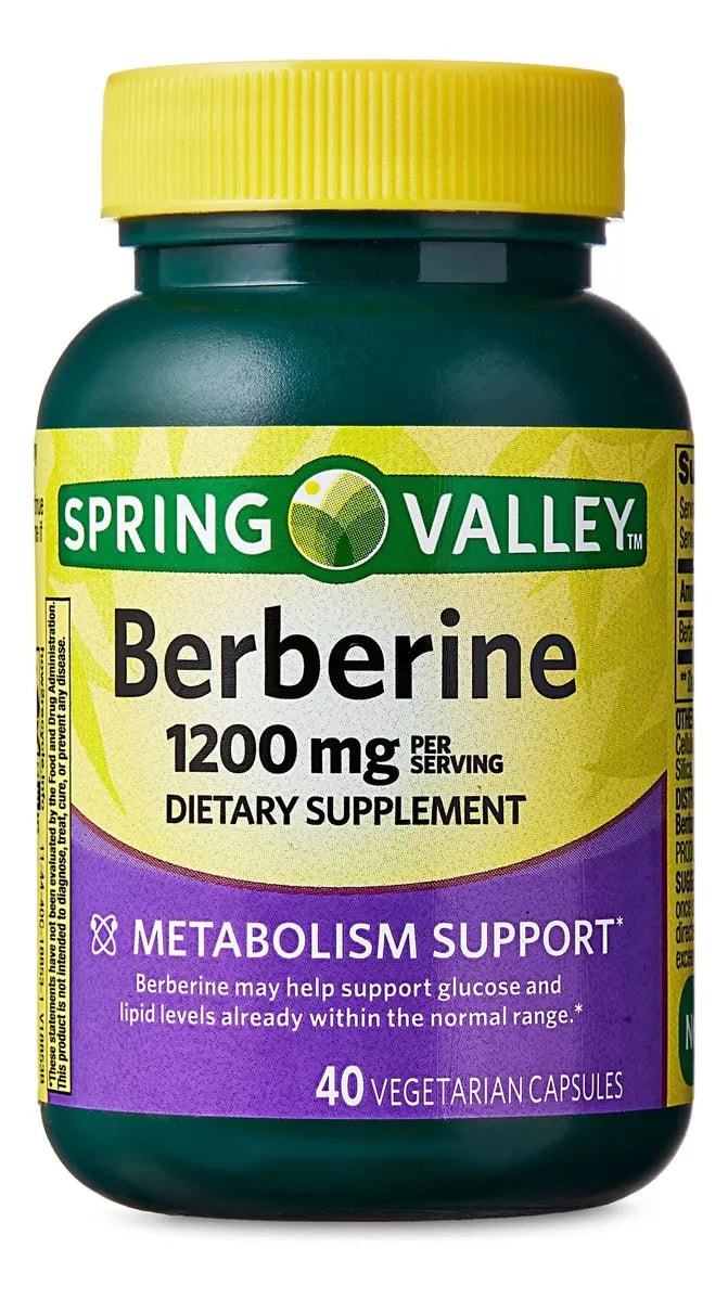 Spring Valley Berberine 1200 Mg 40 Cápsulas Vegetarianas