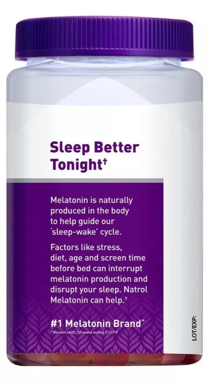 Natrol Melatonina 10mg 140 gomitas sabor fresa