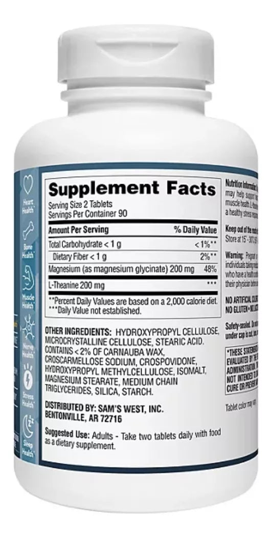 Members Mark Glicinato De Magnesio 180 Tabletas