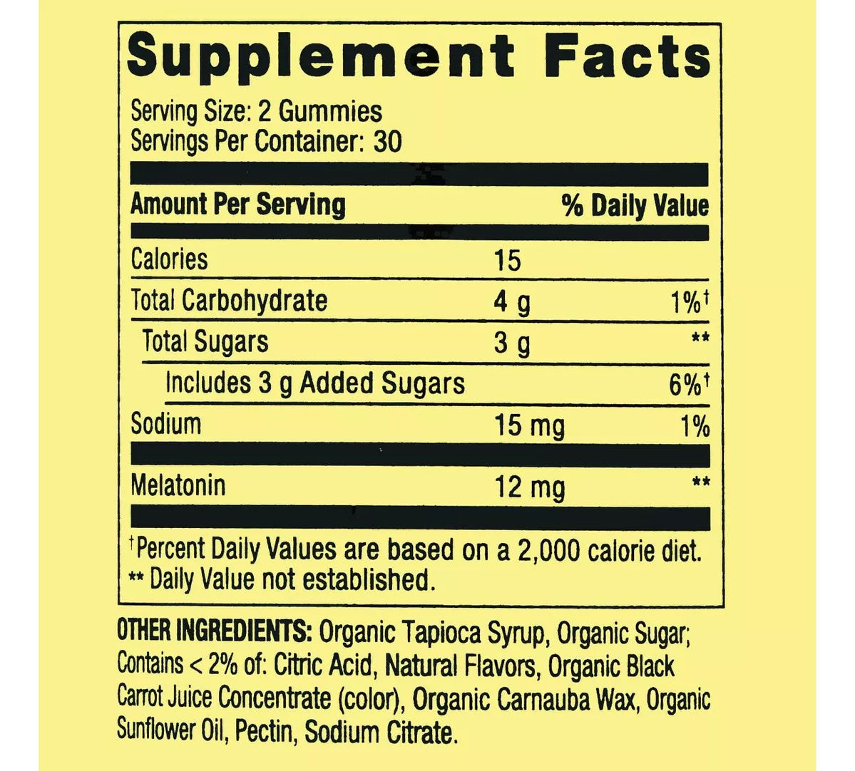 Spring Valley Melatonina 12 Mg Ultra Fuerte Adultos 60 Gomitas Veganas