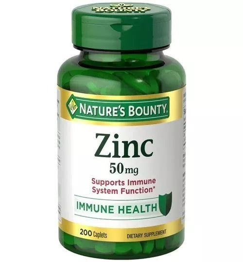 Nature's Bounty Zinc 50mg 200 Tabletas