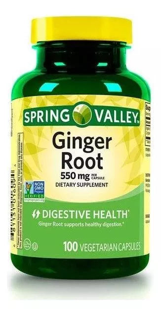 Spring Valley Ginger Root 550mg, 100 capsulas vegetarianas
