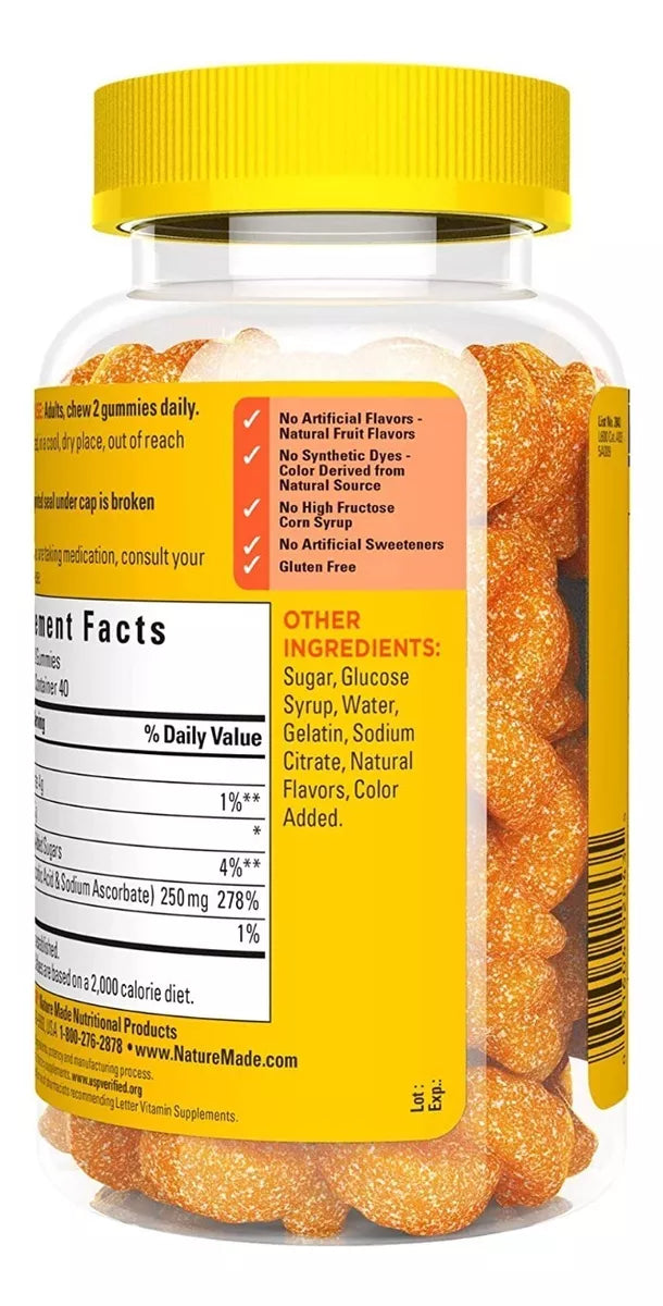 Nature Made Vitamina C 250mg 80 Gummies