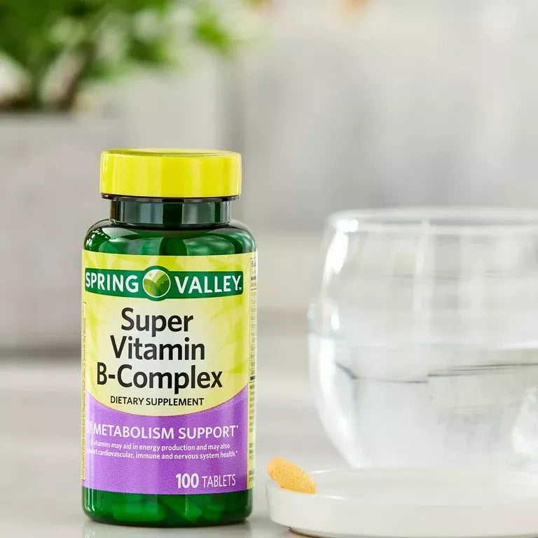 Spring valley super vitamina B complejo 100 tabletas
